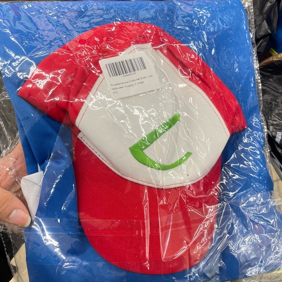 Pokemon Blue and White Bomber Jacket with Green Gloves - Picture 3 of 3